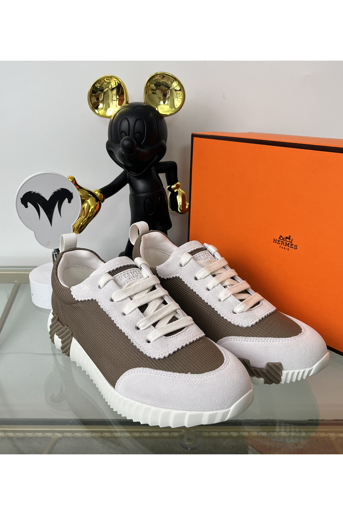 Hermes, Bouncing, Women's Sneaker, Brown - Afbeelding 4