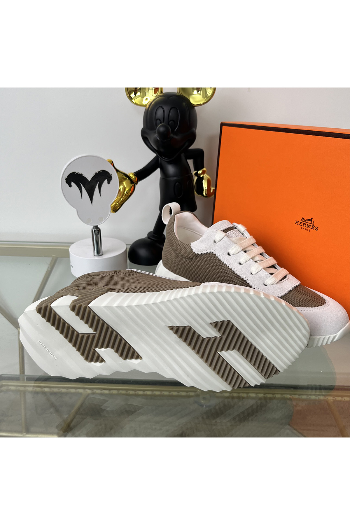 Hermes, Bouncing, Women's Sneaker, Brown - Afbeelding 7