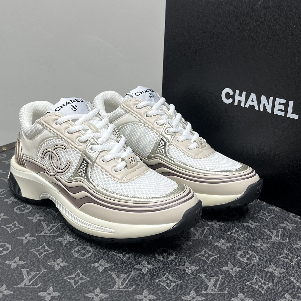 Chanel, Women, Shoes, Beige - Afbeelding 4