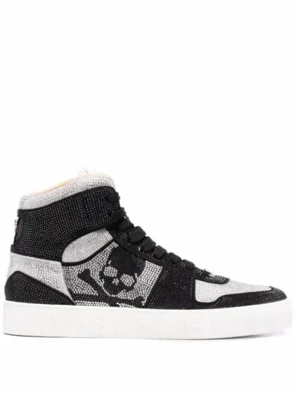 Philipp Plein Crystal skull hi-top sneakers