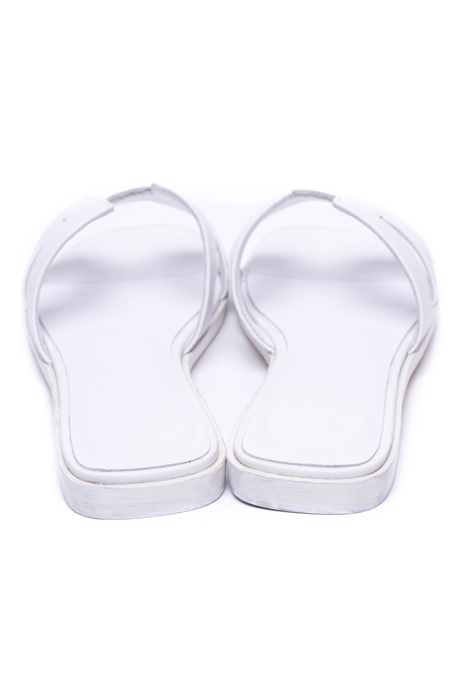 Hermes, Women's Oran Slipper, White - Afbeelding 4
