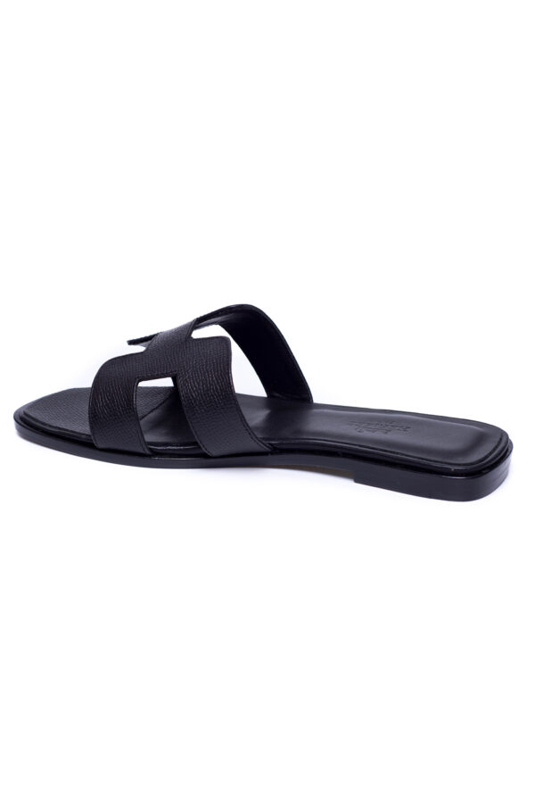 Hermes, Women's Oran Slipper, Black