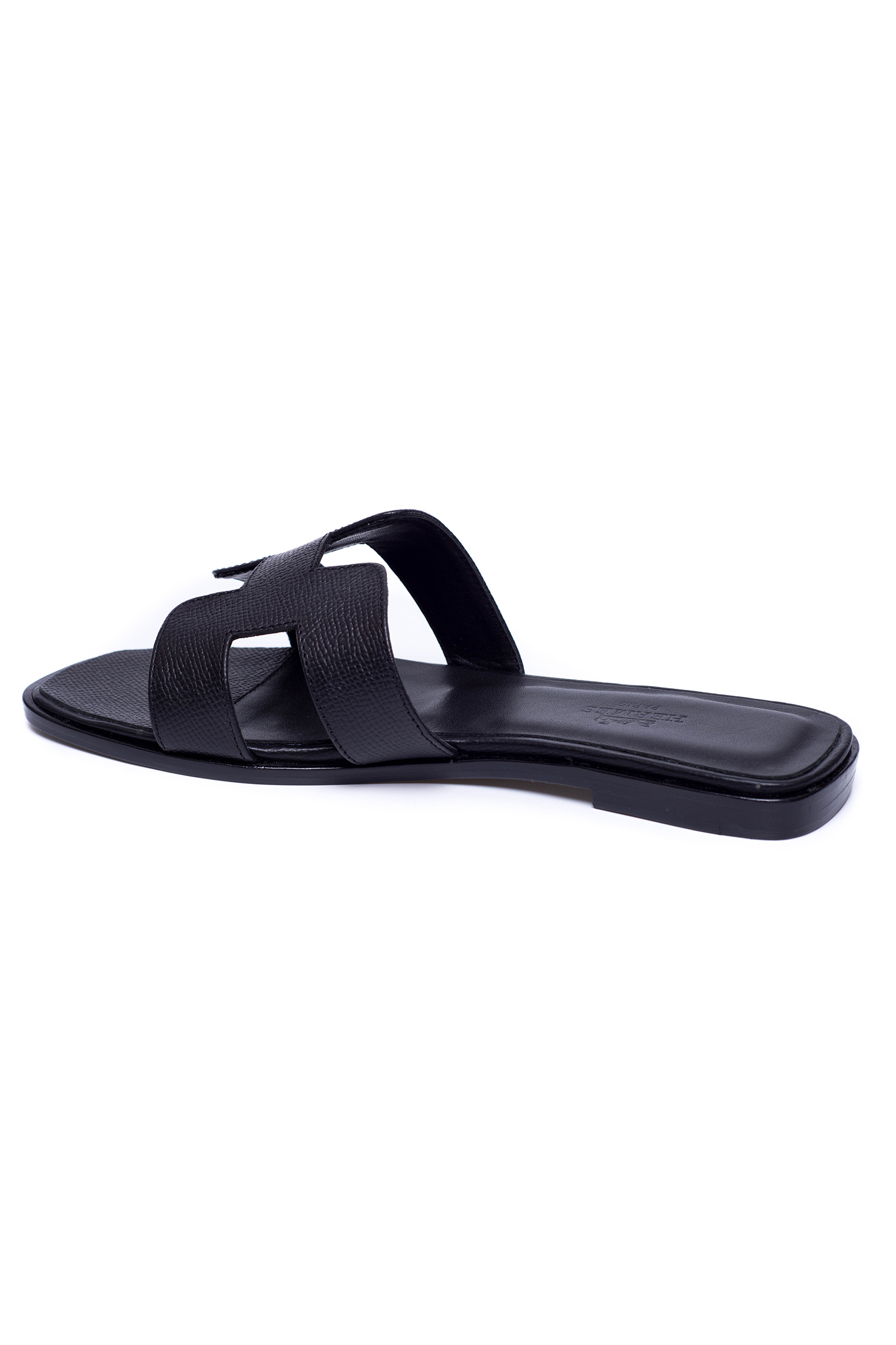 Hermes, Women's Oran Slipper, Black