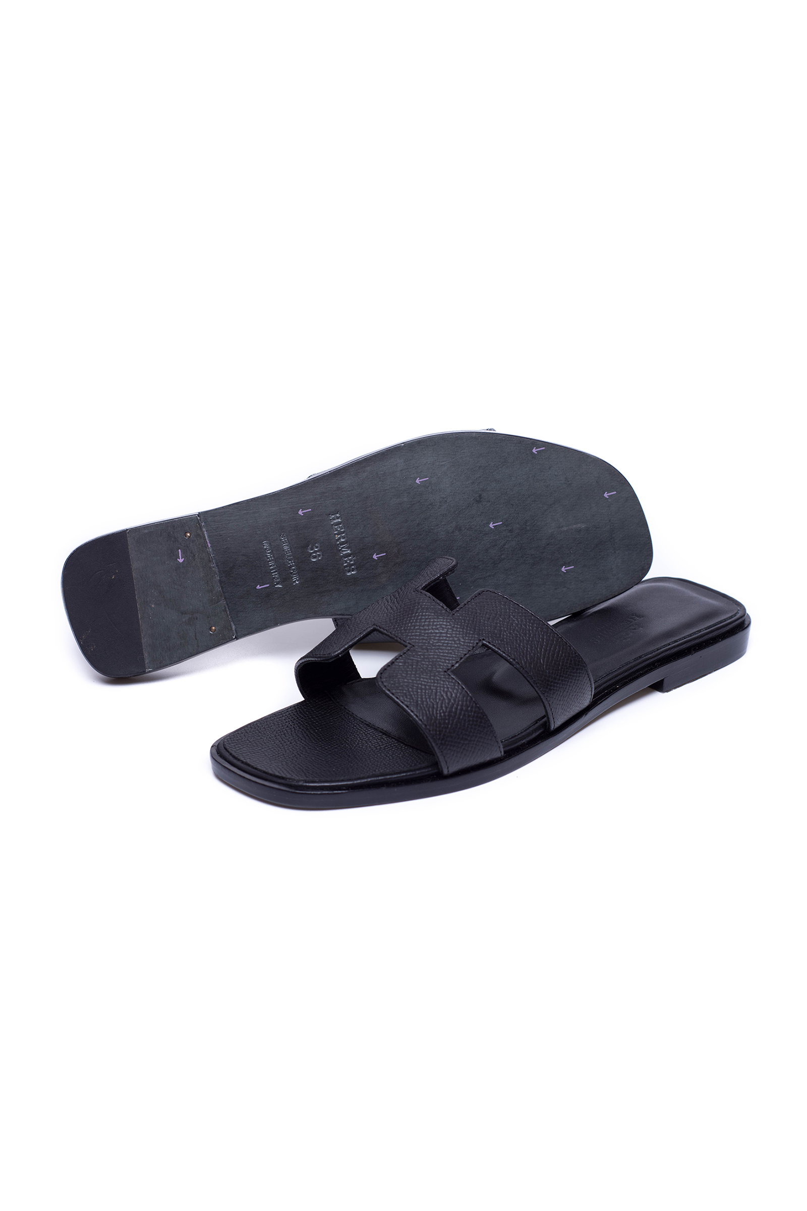 Hermes, Women's Oran Slipper, Black - Afbeelding 2