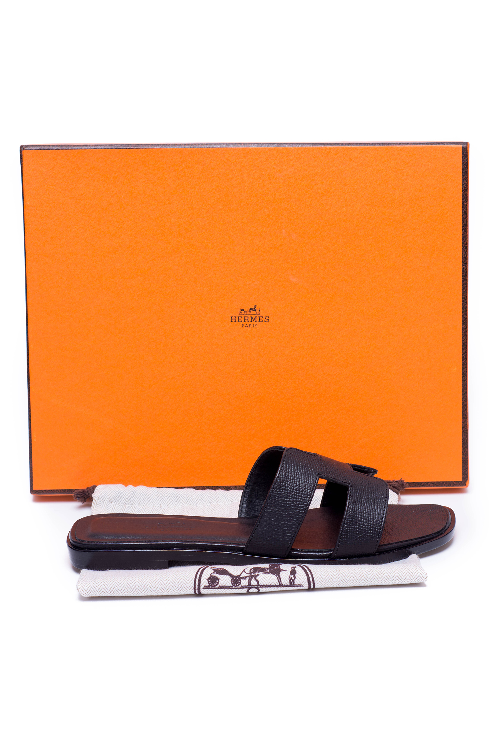 Hermes, Women's Oran Slipper, Black - Afbeelding 4