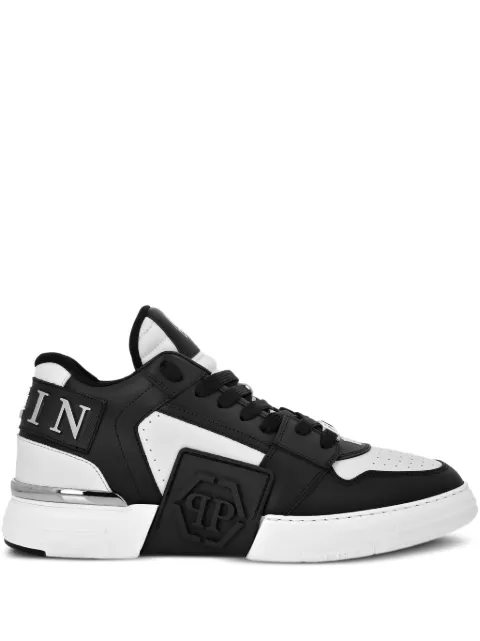 Philipp Plein Phantom Kicks skull-plaque leather sneakers