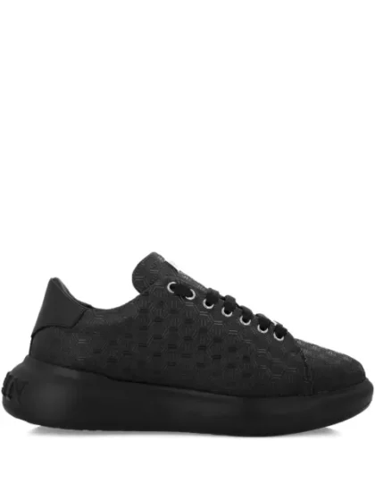 Philipp Plein Monogram-embossed leather sneakers