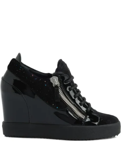 Giuseppe Zanotti Addy Wedge glitter-panel sneakers