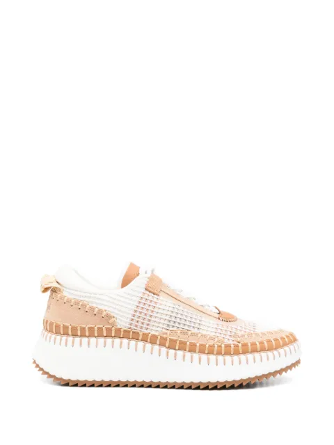 Chloé Nama woven lace-up sneakers