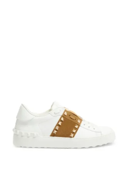 Valentino Garavani Rockstud Untitled sneakers in calfskin with suede band