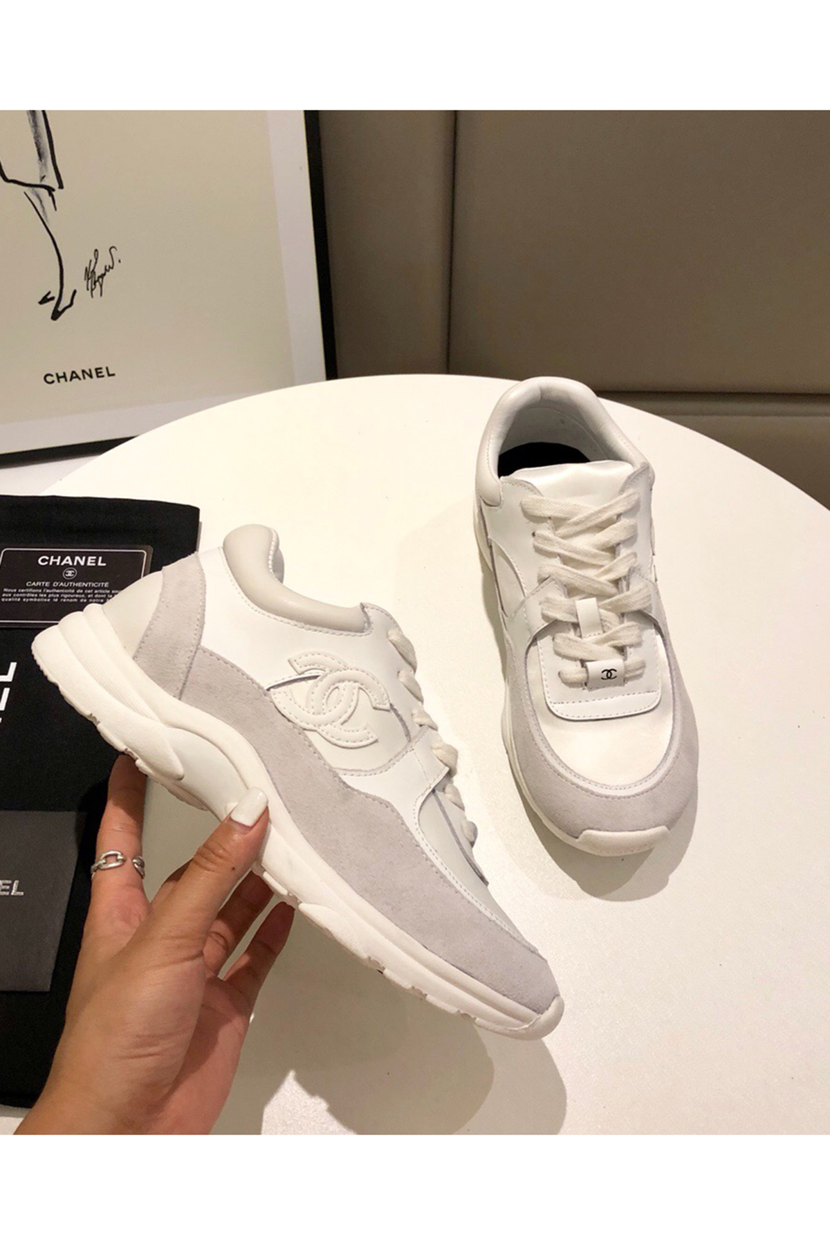 Chanel, Women's Sneaker, White