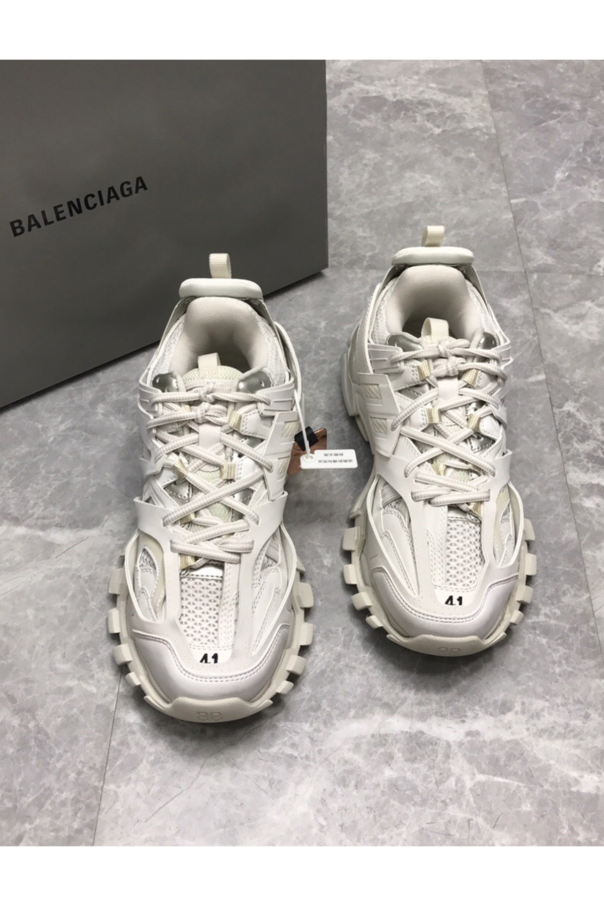 Balenciaga, Track Trainers, Women's Sneaker, White - Afbeelding 3