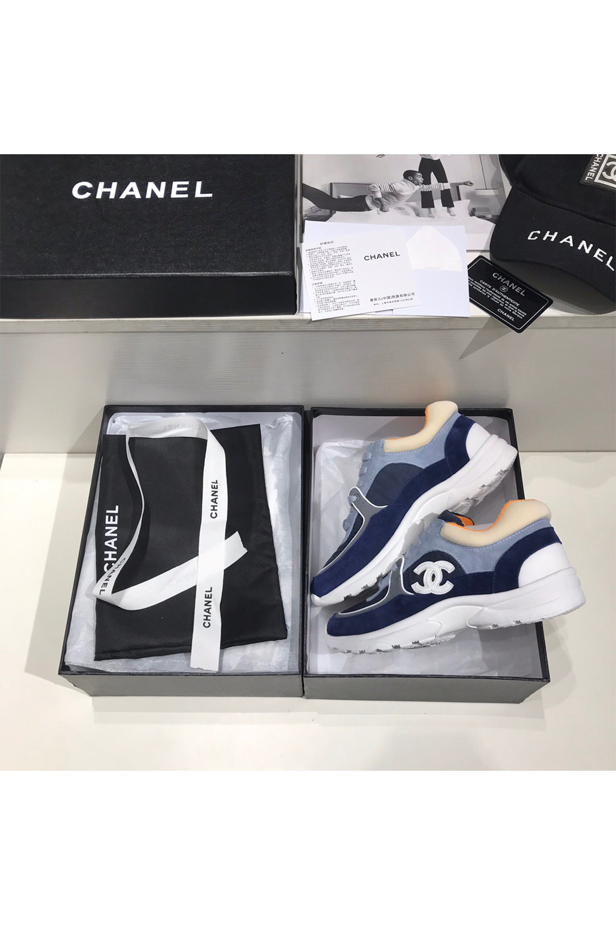 Chanel, Women's Sneaker, Blue - Afbeelding 6