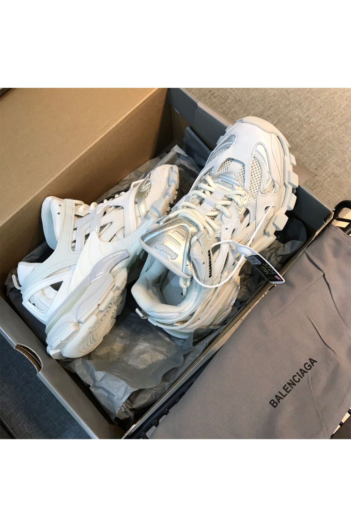 Balenciaga, Track Trainers, Women's Sneaker, White - Afbeelding 4