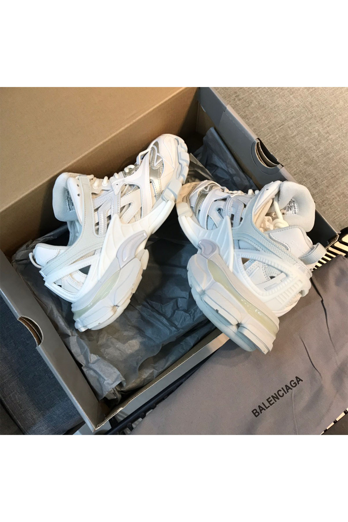 Balenciaga, Track Trainers, Women's Sneaker, White - Afbeelding 5