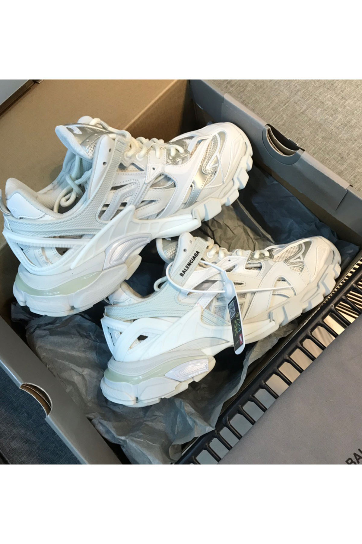 Balenciaga, Track Trainers, Women's Sneaker, White - Afbeelding 6