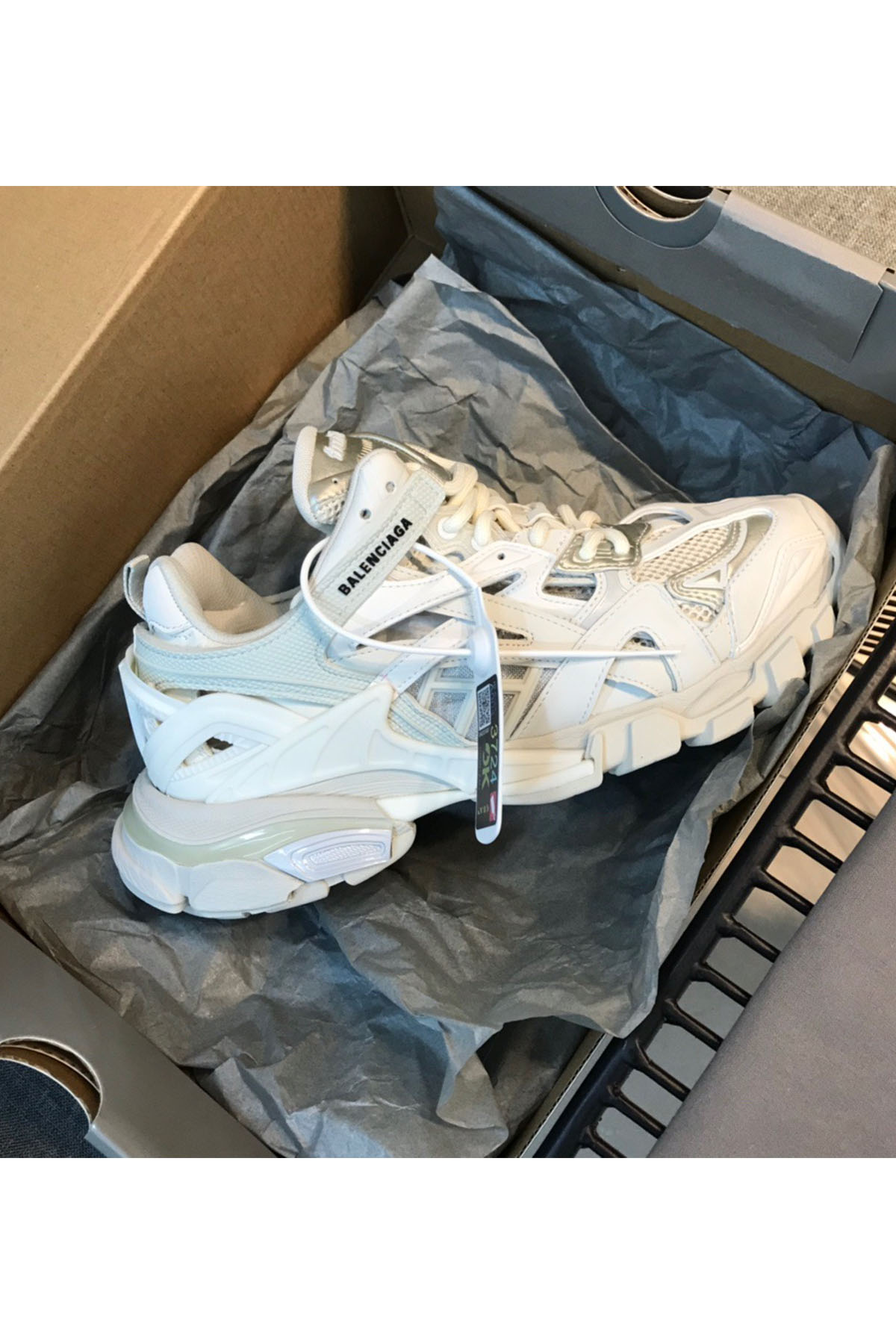 Balenciaga, Track Trainers, Women's Sneaker, White - Afbeelding 7