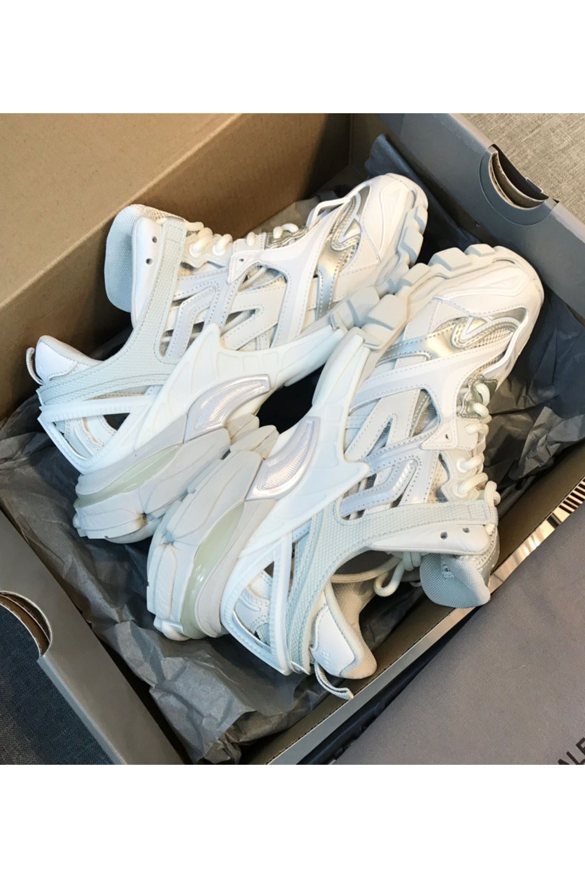 Balenciaga, Track Trainers, Women's Sneaker, White - Afbeelding 9