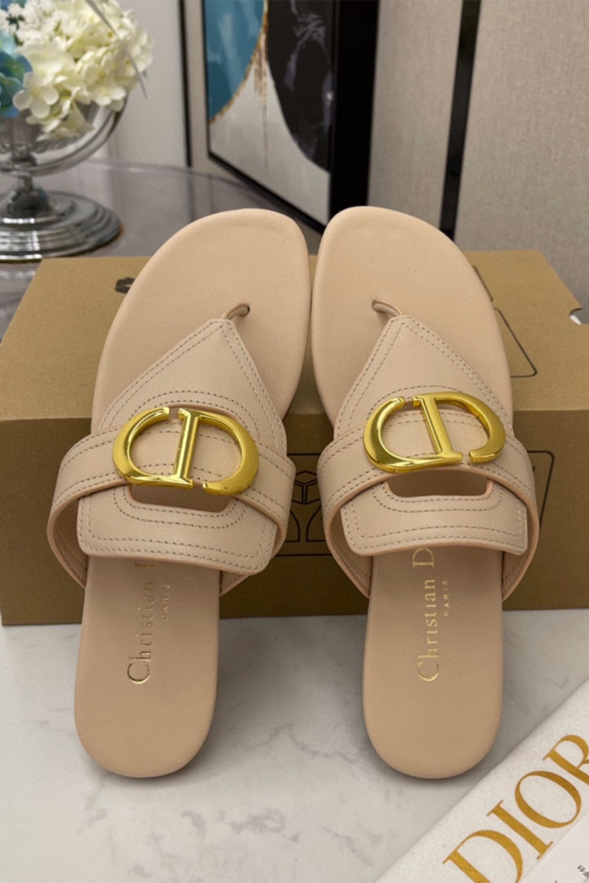 Christian Dior, Women's Slipper, Nude - Afbeelding 2