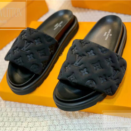 Louis Vuitton, Women's Slipper, Black