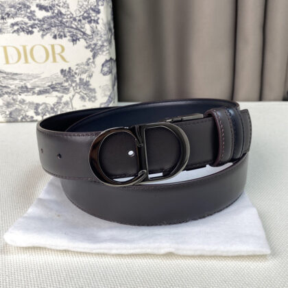 Chrstian Dior, Unisex Belt, Dark Brown