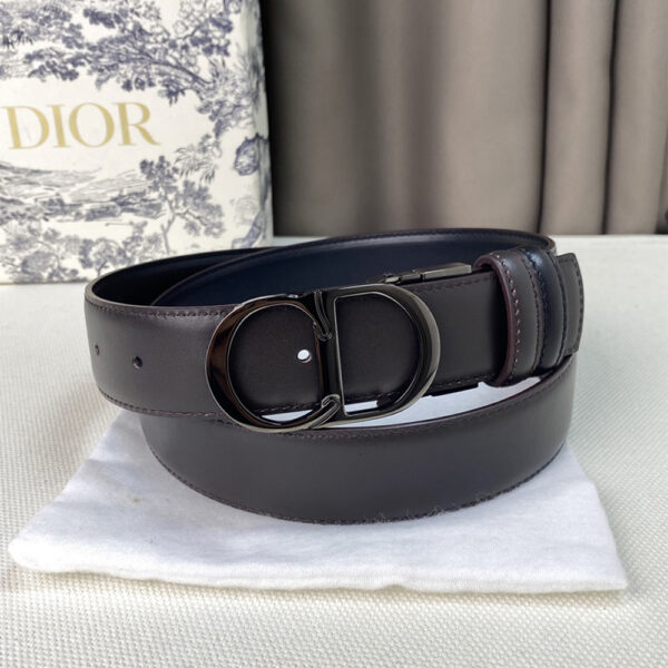 Chrstian Dior, Unisex Belt, Dark Brown