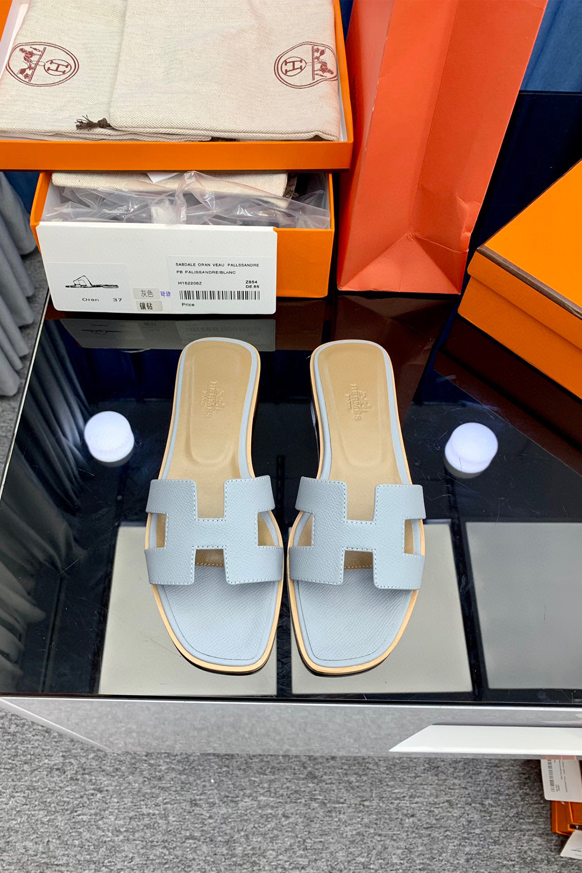 Hermes, Women's Slipper, Grey