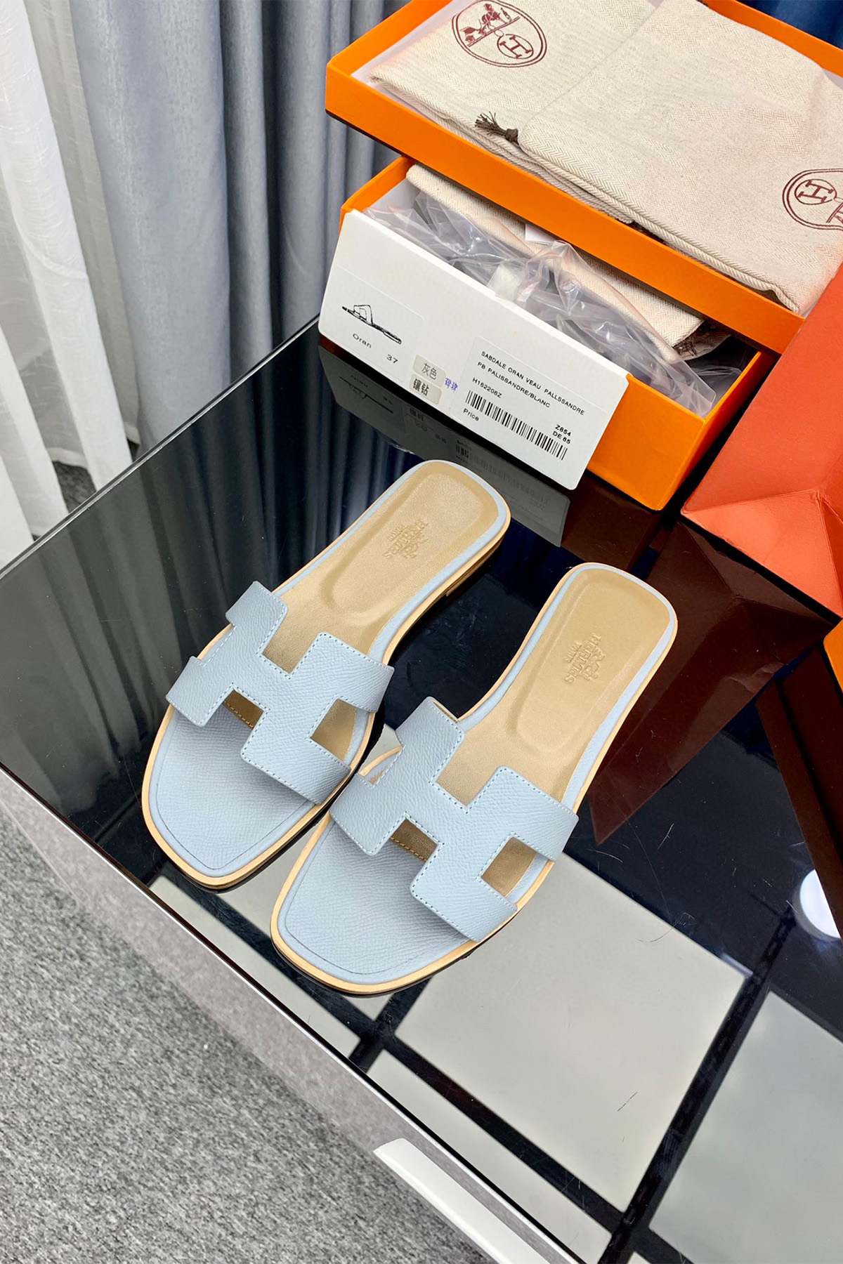 Hermes, Women's Slipper, Grey - Afbeelding 2
