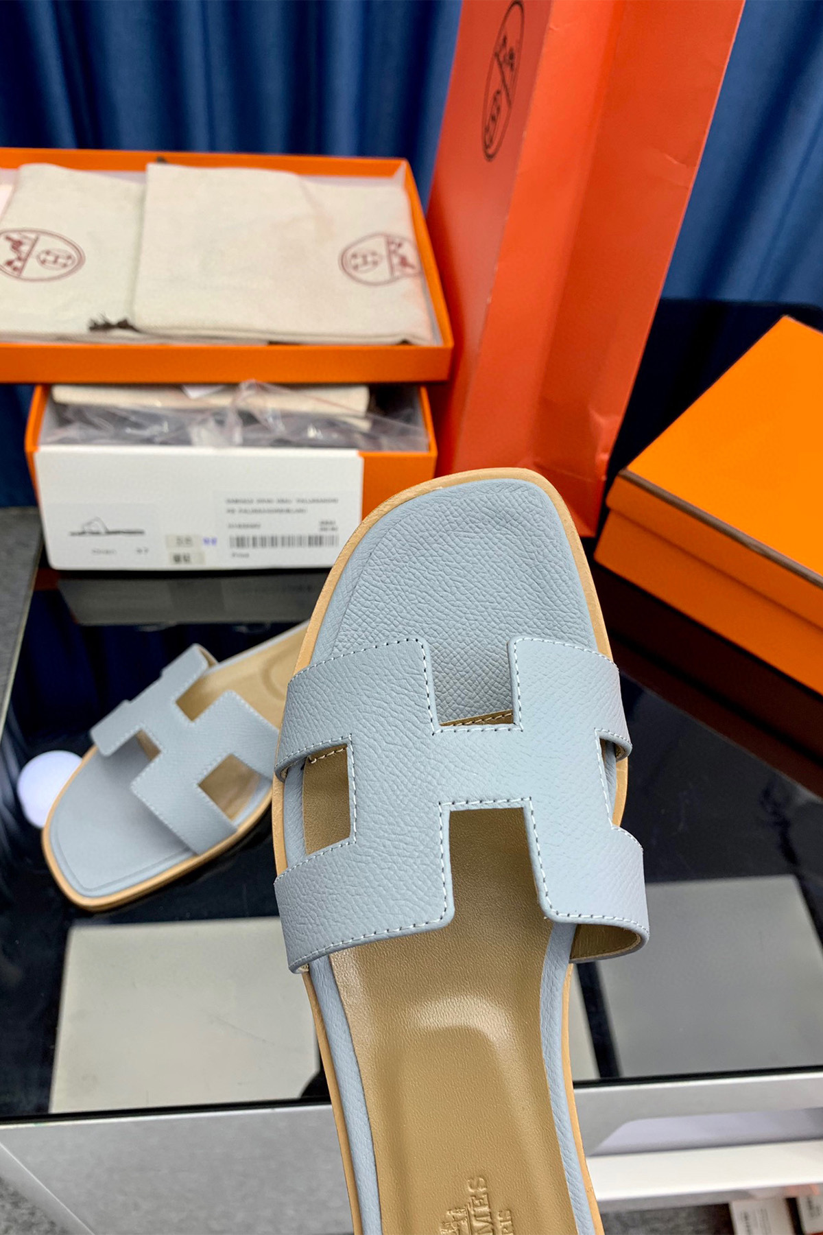 Hermes, Women's Slipper, Grey - Afbeelding 8