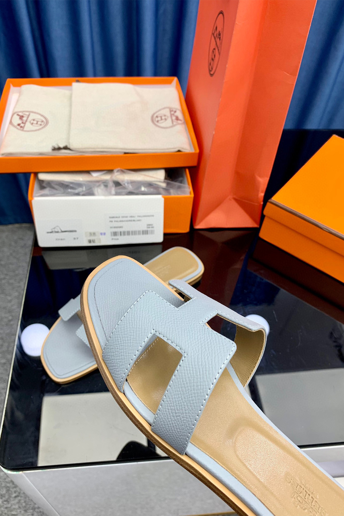 Hermes, Women's Slipper, Grey - Afbeelding 9