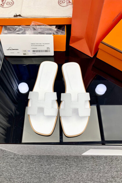 Hermes, Women's Slipper, White