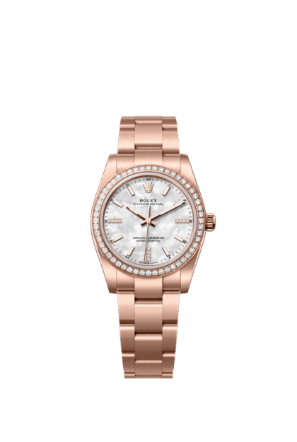 Rolex Oyster Perpetual 34mm — Everose gold & diamonds