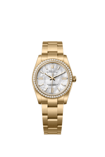 Rolex Oyster Perpetual 34mm — Yellow gold & diamonds