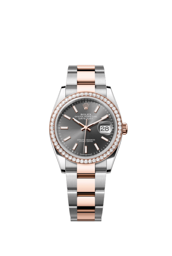 Rolex Datejust 36mm — Oystersteel, Everose gold & diamonds