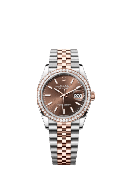 Rolex Datejust 36mm — Oystersteel, Everose gold & diamonds