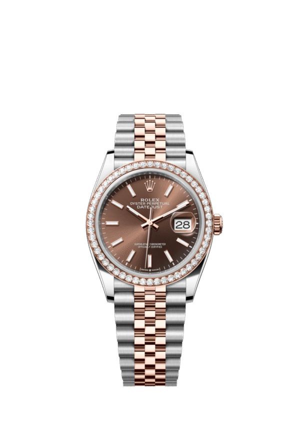Rolex Datejust 36mm — Oystersteel, Everose gold & diamonds