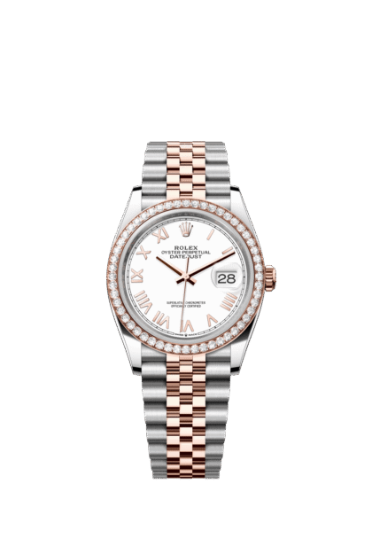 Rolex Datejust 36mm — Oystersteel, Everose gold & diamonds