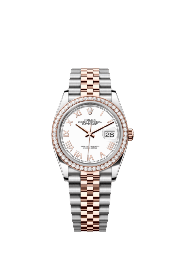 Rolex Datejust 36mm — Oystersteel, Everose gold & diamonds