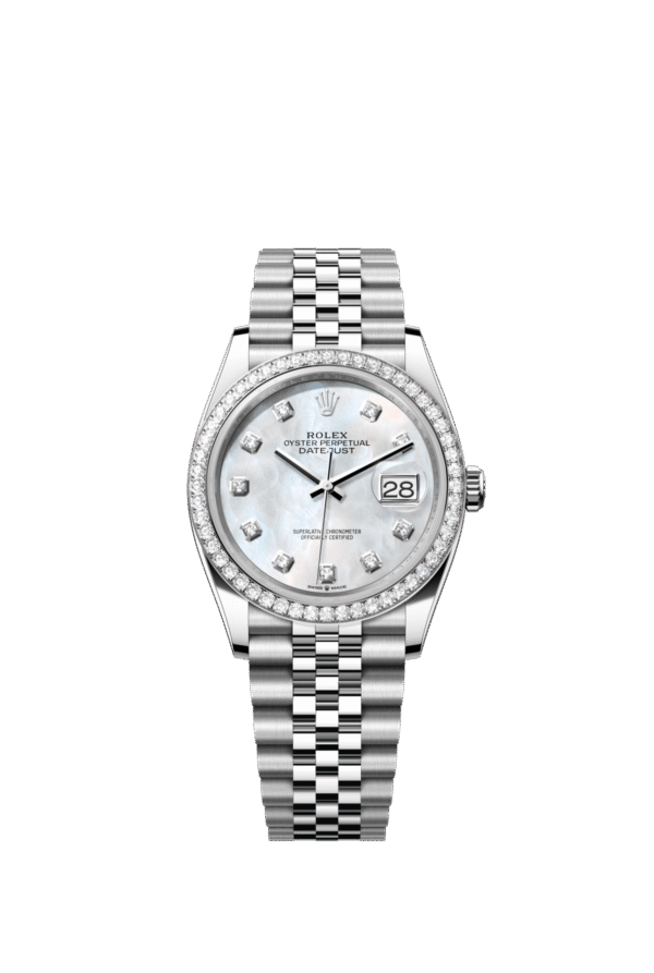 Rolex Datejust 36mm — Oystersteel, white gold & diamonds