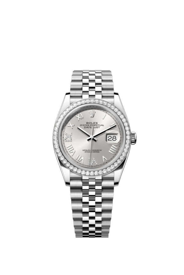 Rolex Datejust 36mm — Oystersteel, white gold & diamonds