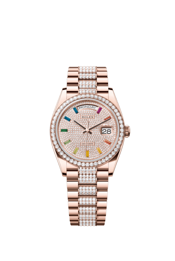 Rolex Day-Date 36mm — Everose gold & diamonds