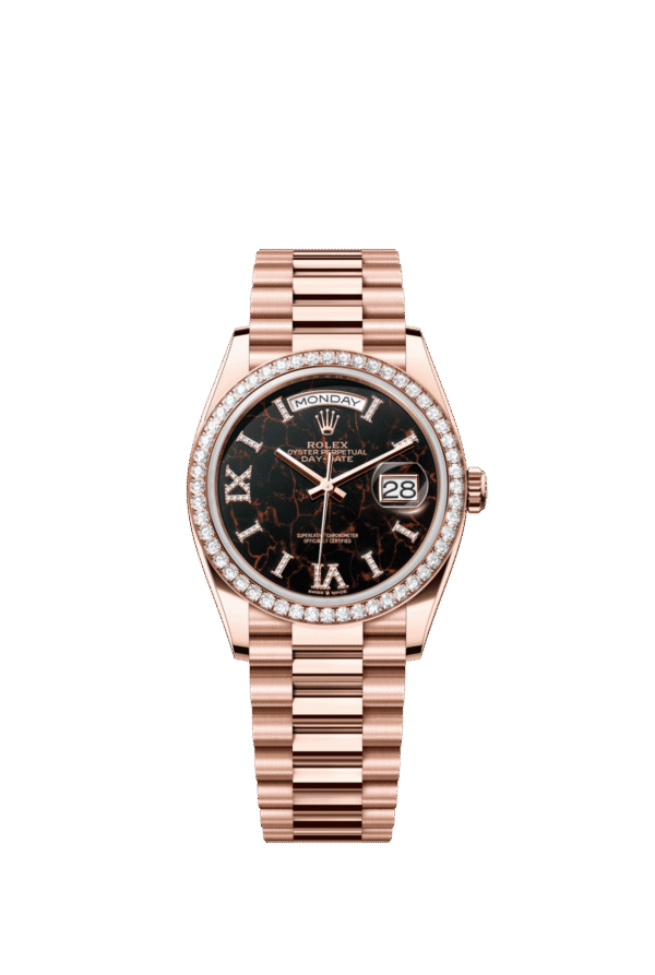 Rolex Day-Date 36mm — Everose gold & diamonds