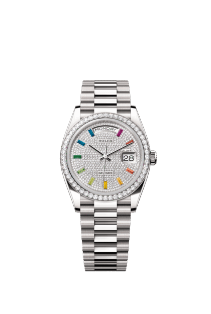 Rolex Day-Date 36mm — White gold & diamonds