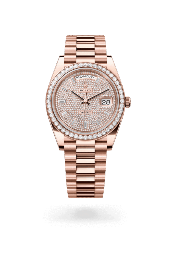 Rolex Day-Date 40mm — Everose gold & diamonds