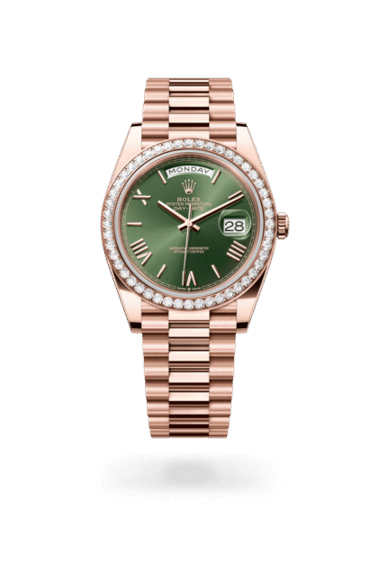 Rolex Day-Date 40mm — Everose gold & diamonds