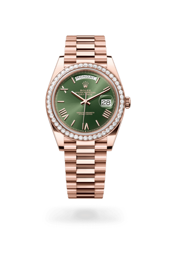 Rolex Day-Date 40mm — Everose gold & diamonds
