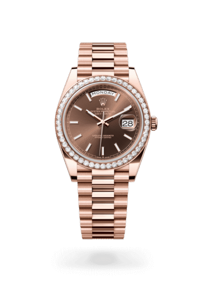 Rolex Day-Date 40mm — Everose gold & diamonds