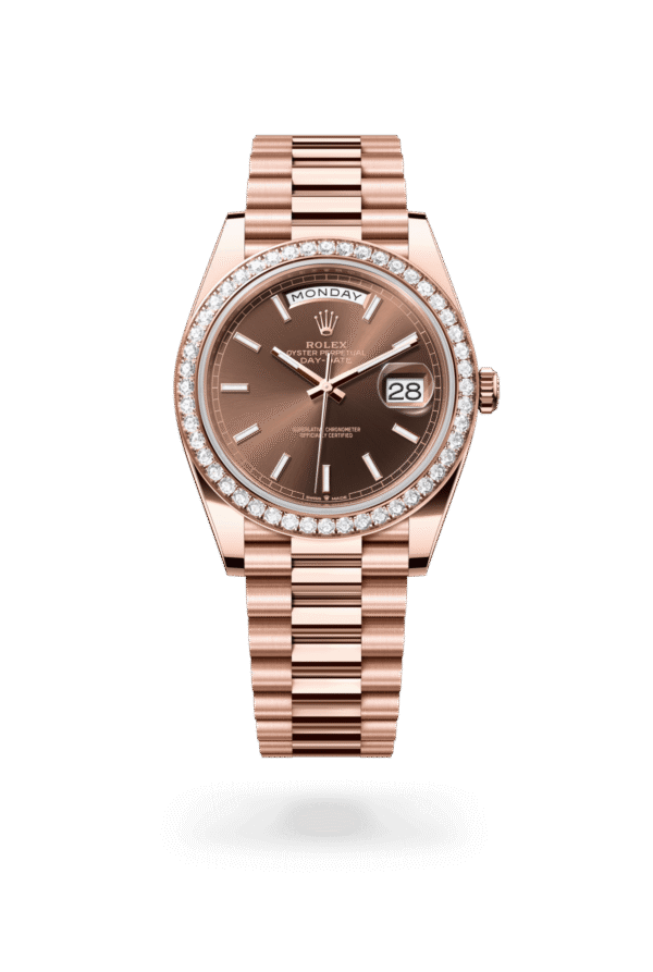 Rolex Day-Date 40mm — Everose gold & diamonds