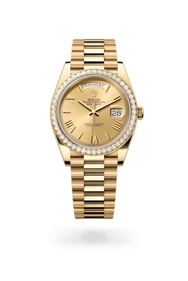 Rolex Day-Date 40mm — Yellow gold & diamonds