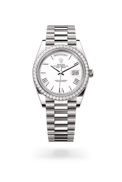 Rolex Day-Date 40mm — White gold & diamonds